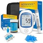 ACCUGENCE Home Blood Sugar Testing Kit Blood Sugar Monitor With 3in1 Blood Glucose Meter 50 Blood Sugar Test Strips Lancets Glucometer For self-testing 5 Second Get Results -UK mmol/L