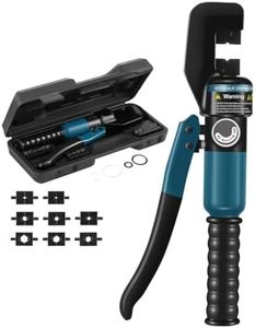 SHOGUN Hydraulic Crimping Tool Kit 8 Ton Electrical Wire Lug Terminal Crimper 12AWG Battery Cable Cutter Power Force 8 Dies 4-70mm Auto Repairing Tool