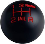 DEWHEL Weighted Round Black Jail Prison 5 Speed Shift Knob M10x1.5 M10x1.25 M8x1.25 M12x1.25