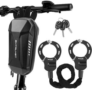 SHTALHST Scooter Lock, Universal Scooter Bag, Electric Scooter Accessories, Electric Scooter Locks Anti Theft, Rugged Secure Chain Locks for Bikes, Scooters, Segway Ninebot and NIU,Black