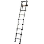 YOUNGMAN 301000 Telescopic Loft Ladder Aluminium 2.6 Metres / 8.53 Feet, Silver, 86 x 48 x 12 cm