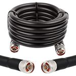 XRDS-RF LMR400 Coax Extension Cable N Male to N Male Connector 15ft Pure Copper Low Loss Coaxial Cables for 3G/4G/5G/LTE/GPS/WiFi/RF/Ham/Radio to Antenna or Phone Signal Booster Use 50 Ohm(Not for TV)