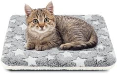 Kekuningan Cat Bed for Indoor Cats Washable Flat Kitten Bed Blanket Soft Warm Pet Pad for 18 inch Cage Small Dog Bed Mat Mattress Puppy Crate Pillow Reversible Extra Small 45x37cm