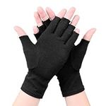 VERBANA One Compress Bamboo Arthritis Gloves, Premium One compres Bamboo Hand Gloves for Women, Men (Black,M)