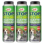 3 x Doff Cat & Dog Scatter Granules 700g – Outdoor Pet Repellent for Cats & Dogs, Helps Prevent Fouling, Digging & Scratching, Garden Deterrent for Lawn, Patio, Paths & Plants, Pest Repellent