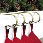 Shaper Corset Stocking Holders for Mantle Set of 4 Christmas Stocking Hangers for Mantel Decor Hooks for Fireplace Mantle Freestanding