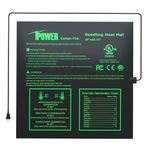 iPower Seeding Heat Mat Upgraded Carbon Film Indoor Warm Hydroponic Plant Germination Starting Pad Durable Waterproof, 20" x 20.75", Black