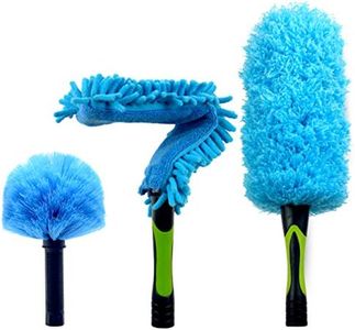 EVERSPROUT Duster 3-Pack | Hand-Packaged Cobweb Duster, Microfiber Feather Duster, Flexible Ceiling Fan Duster | Twists onto Standard ACME Threaded Poles (Pole Sold Separately) (Medium-Stiff Bristles)