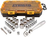 DEWALT Socket Set, 1/4-Inch & 3/8-I