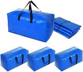 Moving Bags Heavy Duty, 4 Pack Extra Large Packing Bags for Moving,Reusable Plastic Moving Totes,Moving Storage Bags for Clothes,Moving Supplies Bins, Compatible with Ikea Frakta Cart