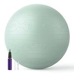 PROIRON Exercise Fitness Swiss Yoga Ball with Postures - Anti Burst Extra thick with Hand Pump for Home Gym -Birthing Ball for Yoga, Pilates, Fitness, Pregnancy, Labour, Balance, Stability