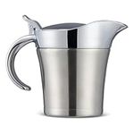 Oak & Steel - Double-Walled Insulated Gravy Sauce Thermal Jugs, 480ml with Easy Lift Lid - Milk, Custard & Cream Boat for Dinner Party Gift, Wedding and Birthday Party Gift (2 Pack)