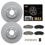 Max Advanced Brakes Front Brake Kit Compatible With 2010-2014 2015 2016 Hyundai Genesis Coupe Exc Brembo Brakes Replacement Geomet Coated OE Disc Brake Rotors and Ceramic Brake Pads
