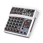 BOMGE 6 channel dj audio mixer with