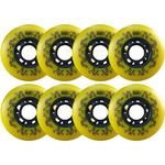 NBTRXWAFR Inline Skate Wheels 8 Pack Inline Skate Wheels, 90A, 72Mm, 76Mm, 80Mm, for Rollerblade Wheel Replacement, Rollerblade Skating Wheels,Yellow,80mm