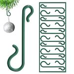 Christmas Tree Bauble Hooks, Pack of 100 Plastic Christmas Tree Decoration Hooks, Mini Christmas Bauble Hooks/Christmas Tree Ornament Hangers Green