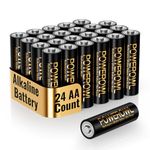 POWEROWL AA Batteries 24 Pack - Alkaline 1.5v - High-Capacity Long Lasting Double A Battery, 10-Year Shelf Life