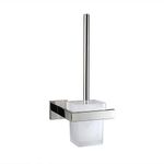 TURS Toilet Brush with Holder Storage Stainless Steel Toilet Brush Wall Mounted Rustproof Modern Style Wall Mounted loo Brush and Holder, Polished Finish