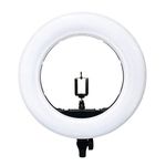 Yidoblo Ring Light Kit [Upgraded Version-1.8cm Ultra Slim]-18 inches,3200-5600K,Dimmable LED Ring Light with Light Stand, Phone Clip,Hot Shoe Adapter for Portrait Makeup Video Shooting (S Black)
