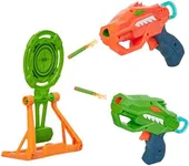 Kidzlane Dinosaur Foam Dart Guns with Shooting Targets - Set of 2 - Vibrant Red and Green Toy Gun Target Practice for Kids - Kids Shooting Target - Endless Fun and Skill Enhancement