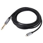 innov8 6.35mm TRS Male to 8 Pin Male Audio Cable for i Phone/i Pad/IOS Devices 3m