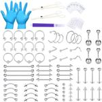 WillTen 100PCS Piercing Kits for Al