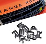 1 Set Hood Front Letters Tailgate Rear Letters Emblem Compatible with Range Rover 3D Car Replacement Accessories （Bright Black）