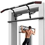 ONETWOFIT Pull up Bar Clamp Doorway No Screws Multi Home Gym Chin up bar Adjustable Portable Indoor Thick, Heavy Duty Hook Bar, Padded Handles, No Drilling/No Damage for Door Frame. OT216