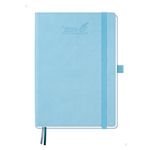 BEZEND A5 Academic Diary 2026-2027 Week to View (Jul 26 - Dec 27) Vertical Weekly Planner with Time Slots & Monthly Tabs. Appointment Diary for Home School Office. PU Leather Hardback, Sky Blue