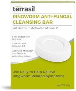 terrasil Ringworm Soap for Ringworm Symptoms - Soothing Care & Relief of Itchy, Sore Skin - Natural, Dermatologist Tested & Hypoallergenic Approved, Antifungal Cleansing Soap for Adults & Kids (75g)