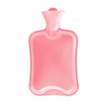 ROIMOE Hot Water Bottle Classic Rubber 2L Large Premium Hot Water Bag for Pain Relief Great Gift for Women Girls (Pink)