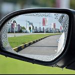 MIZZEO Anti Fog Film Car Rear View Mirror, Waterproof Protective Film, Anti-Glare, Rain-Proof, Anti Water Mist, HD Nano Film (Set of 2) Oval Shape Compatible for Renault Kwid (Type-II) 2019 Onwards