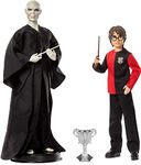 Harry Potter - Pack of 2 Dolls, Voldemort Characters 12" and Harry Potter 27cm, Collectible Toy for Children 6+ Years, GNR38