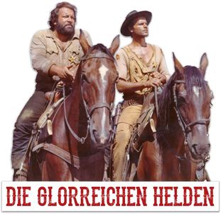 Bud Spencer und Terence Hill - Targa in lamiera sagomata in acciaio, 45 x 45 cm, BUDT06