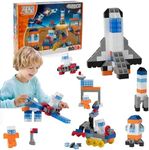 The Little Architect Space Building Blocks Kit for Kids,*Australian Made* Boys, Girls, Ages 4-12. DIY Educational Building Space Toy. Rocket, Space Shuttle, Drone, Spacecraft, Astronauts