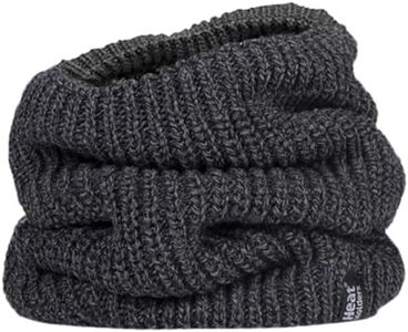 HEAT HOLDERS Larvic Neck Warmer - Thermal Chunky Winter Warmth - Ultimate Protection Against the Cold for Men - One Size Fits Most (Charcoal)