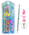 FunBlast Stylish Pencils Stationary Kit - Pencil Set with Erasers and pencil Cap for Kids, Boys and Girls, Birthday Return Gift Stationary Set (Multicolor)