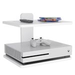 Suptek Wall Mounted Shelf, Holds up to 15.4 lbs, Wooden Floating TV Shelf for DVD Players, Projectors, Cable Boxes, Games Consoles, TV Accessories, 2 Shelves White CS502W