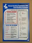 Safe Manual Handling Procedures PVC Poster A2 (594mm x 420mm) what you need to know. 1mm PVC Health and safety poster.