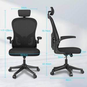 naspaluro Office Chair – Ergonomic Mesh, Black