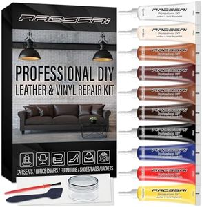 Leather Repair Kit for Furniture, Sofa, Jacket, Car Seats and Purse. Vinyl Repair Kit. Super Easy Instructions to Match Any Color, Restore Any Material, Bonded, Italian, Pleather, Genuine