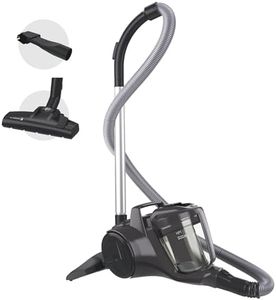 Hoover HP1 Powerful Cylinder Vacuum Cleaner - Bagless, Small, Lightweight, Corded with Washable EPA Filter, Large 2L Bin Capacity, Onboard Accessories, 7.5m Working Radius, 700w [HP105HM]