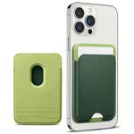 CASEOLOGY by Spigen Nano Pop Magnetic Wallet Card Holder Compaitible with MagSafe Designed for iPhone 14, iPhone 13, iPhone 12 Models - Avo Green