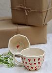 WEAVING HOMES Heart Mug (Set of 2) 200 ML Handmade Ceramic Mugs, Coffee Mugs, Coffee Cups, Heart Cups, Ceramic Coffee Mugs, Mugs, Cups, Adorable Mugs, Coffee Mugs