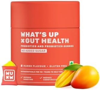 What’s Up Gut Health Supplements Gummies | Prebiotics & Probiotics Supplement | Constipation, Bloating, Gas & Acidity Relief | Immunity | Clinically Proven Strain | 15 Days (Pack Of 1)
