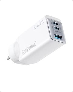 Anker USB C Charger, Anker 735 Charger GaNPrime 65W, PPS 3-Port Fast Compact Wall Charger for MacBook Pro/Air, iPad Pro, Galaxy S24/S23/S22, HP Spectre, Note20/10+, iPhone 15/Pro Max, and More (White)