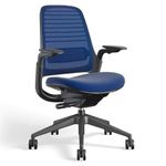 Steelcase Office Chair, Textile, Royal Blue, Carpet