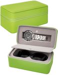 molshine Watch & Sunglasses Portable Case,Eyeglasses & Jewelry Holder Storage Travel Box for Women Men Model (Grass Green)