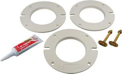 Master Plumber 287, Toilet Flange Extension Kit, 3pc with Hardware & Sealant