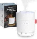 CUQOO 500ml Humidifier for Bedroom with Night Light - 2 Mist Modes, Quiet Operation, Auto Shut-Off - Portable USB Cable Powered Humidifier for Baby Room, Home, Office and Plants